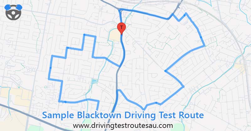 Blacktown driving test routes map