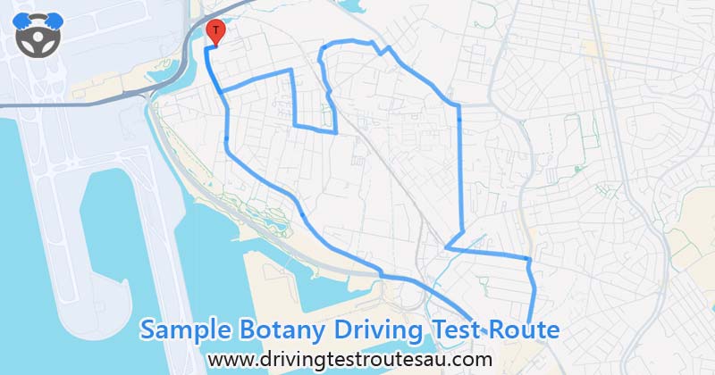 Botany driving test routes map