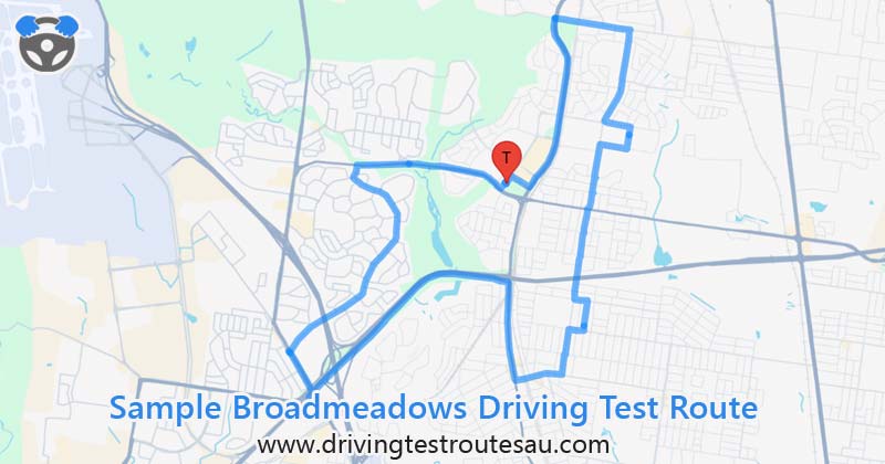 Broadmeadows driving test routes map