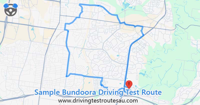 Bundoora driving test routes map