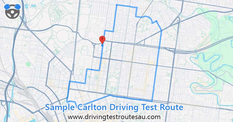 Carlton driving test routes map