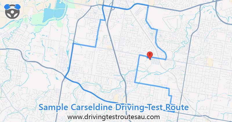 Carseldine driving test routes map