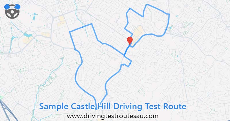 Castle Hill driving test routes map