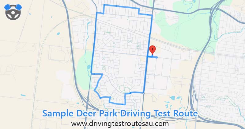 Deer Park driving test routes map