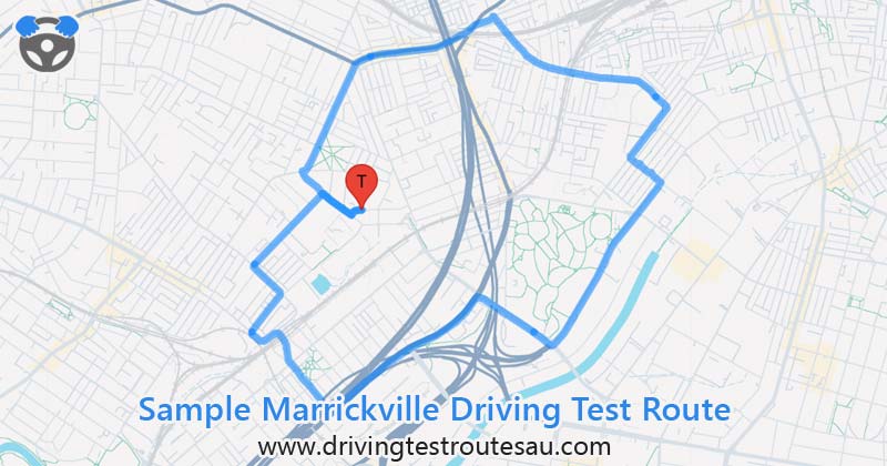 Marrickville driving test routes map