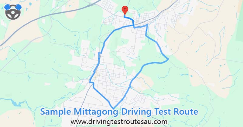 Mittagong driving test routes map