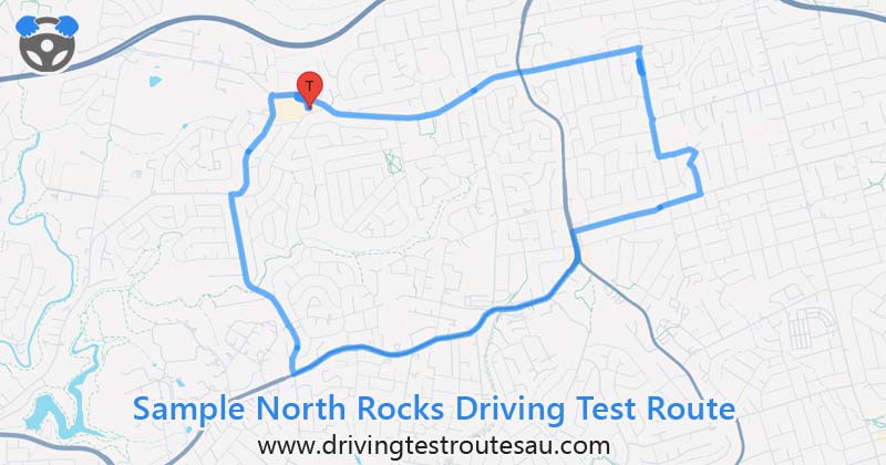 North Rocks driving test routes map