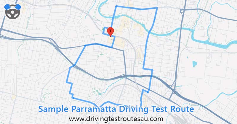 Parramatta driving test routes map