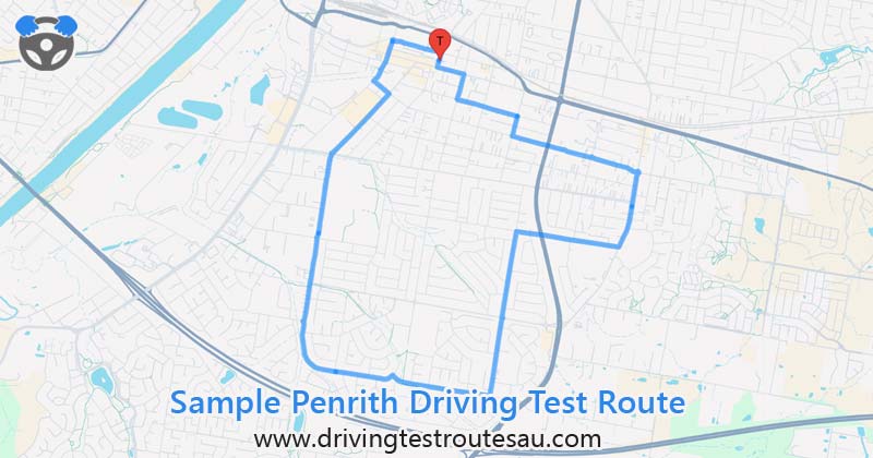 Penrith driving test routes map