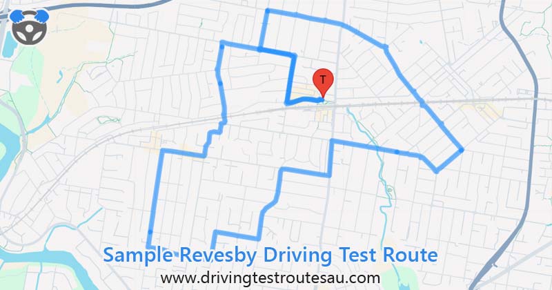 Revesby driving test routes map