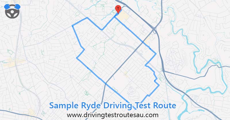 North Ryde driving test routes map