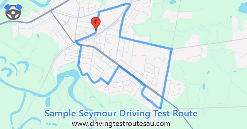 Seymour driving test routes map