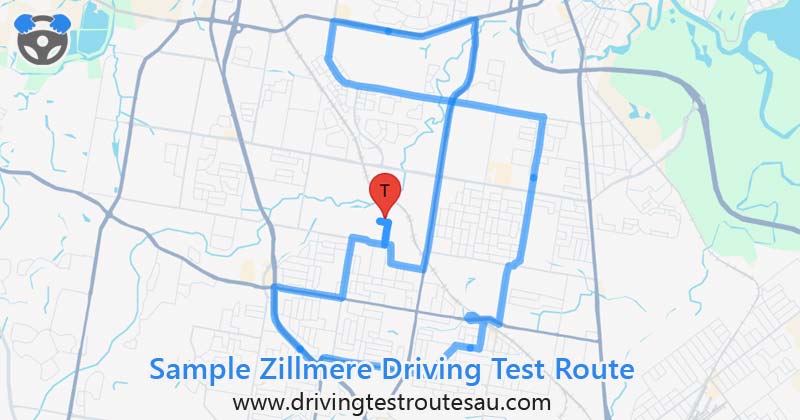 Zillmere driving test routes map